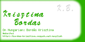 krisztina bordas business card
